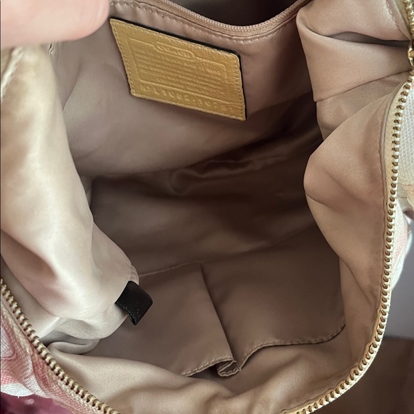 Coach Kristen Pink and Cream Sequin Shoulder Bag - Picture 12 of 15